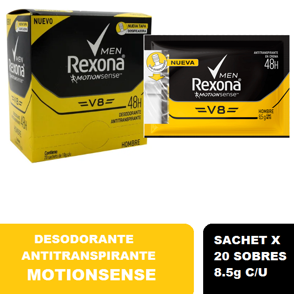 REXONA SACHET V8*20 SOBRES*8.5g c/u