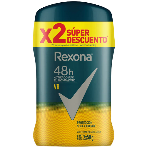 REXONA D.Barra*50g V8*2u Cj*6