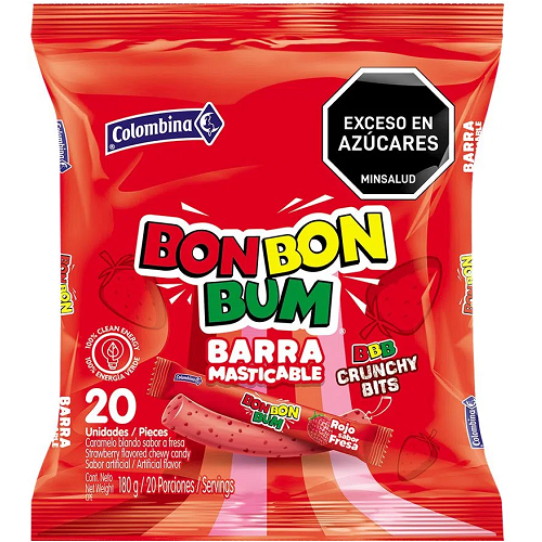 BBB Barra Rojo Fresa*40 Und Cj*18
