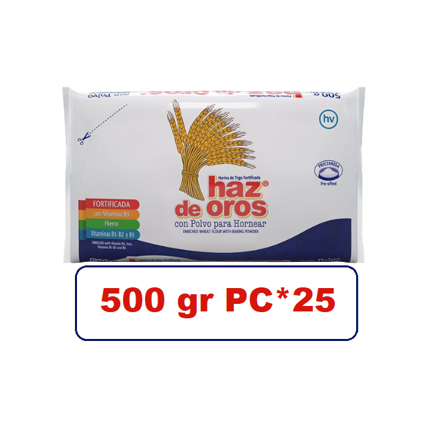 Haz De Oro Harina Polvo Para Horn*500 gr Pac*25