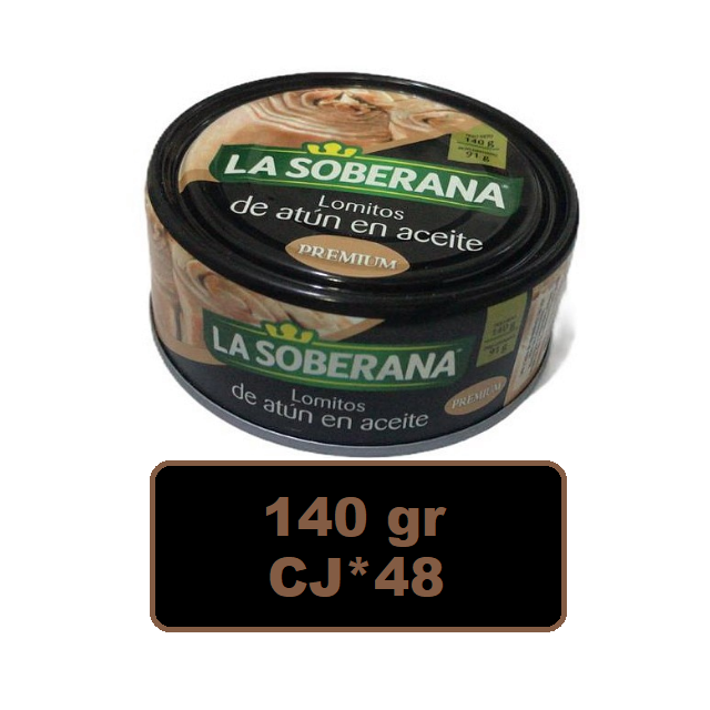 La Soberana Atún En Aceite Premium*140g Caj*48