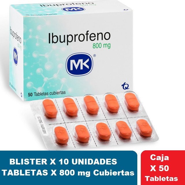 MK Ibuprofeno*800 mg 10u Cj*50 Tab