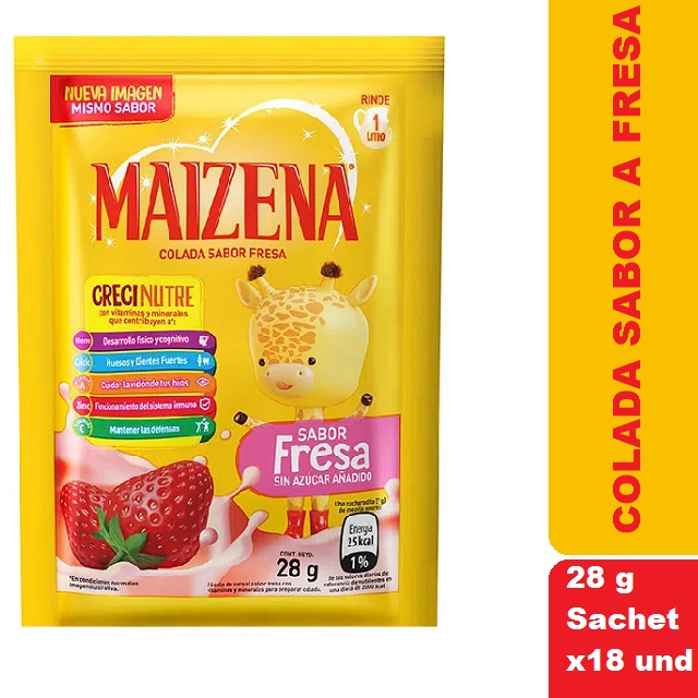 MAIZENA Colad Fresa*28g Disp*18 Cj*12
