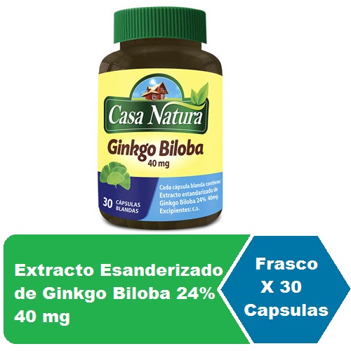 Casa N.Ginkgo Biloba*40mg Fras*30 Caps JGB