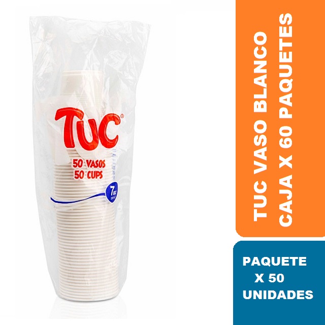 TUC Vaso Blanc*7 Onz Cj*60 Paq