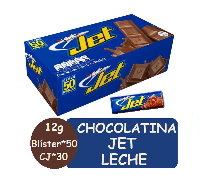 JET Chocolatina Leche*11g Disp*50 Caj*30 Und