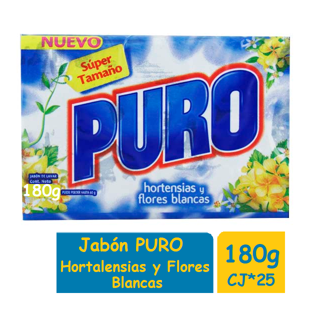 PURO JBN Barra Hortensia Y Flores Blancas*180g CJ*25