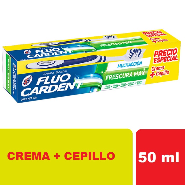 FLUOcardent Crema*50ml+Cep Cj*96