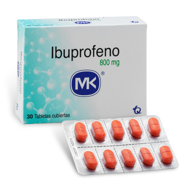 MK Ibuprofeno*800 mg Cj*30 Tabletas