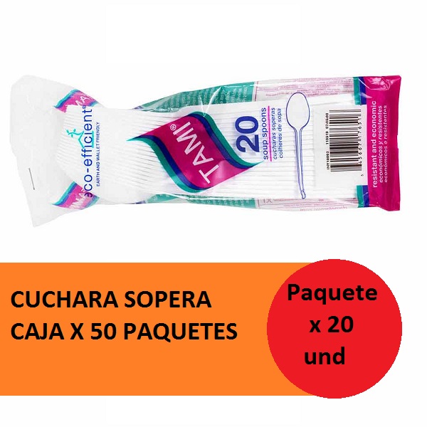 TAMI Cuchara Sopera Pac*20u Cj*50