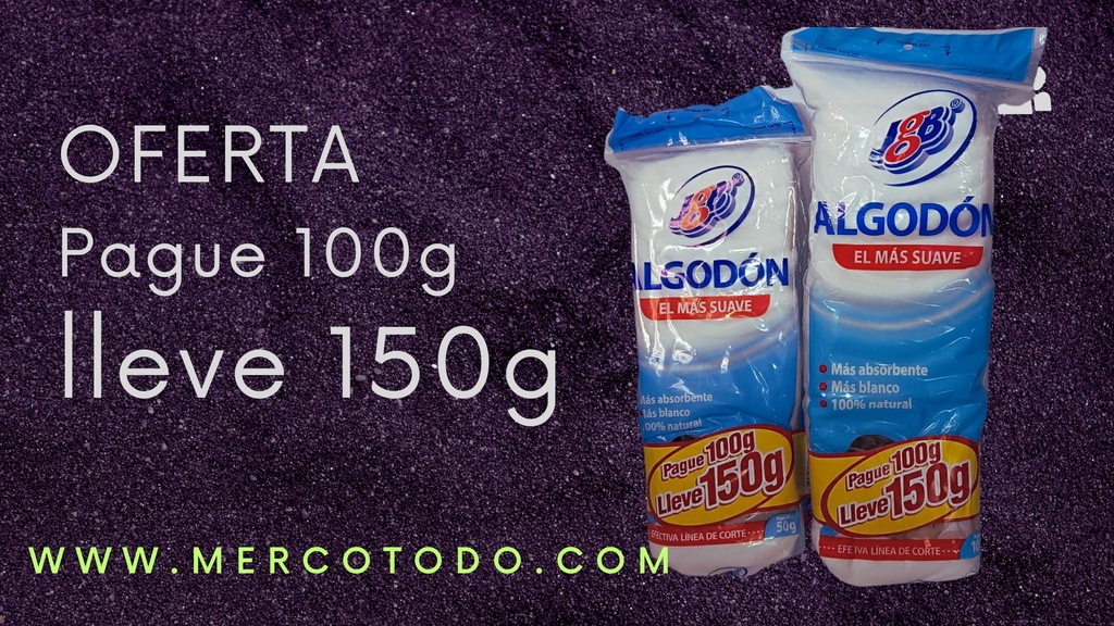 ALGODON JGB Pa100g Llev150g Caj*72