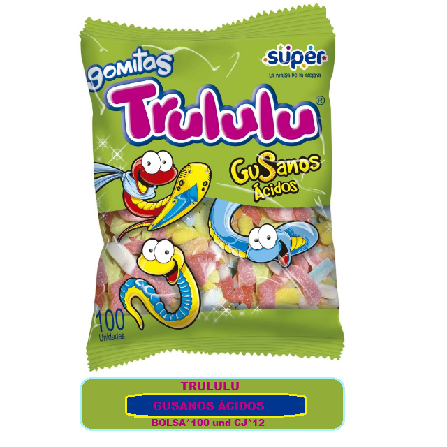 Trululu Gusanos Ácidos 100 und Caj*12