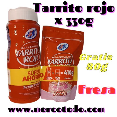 TARRITO Rojo*330+Fresa*80g Cj*26