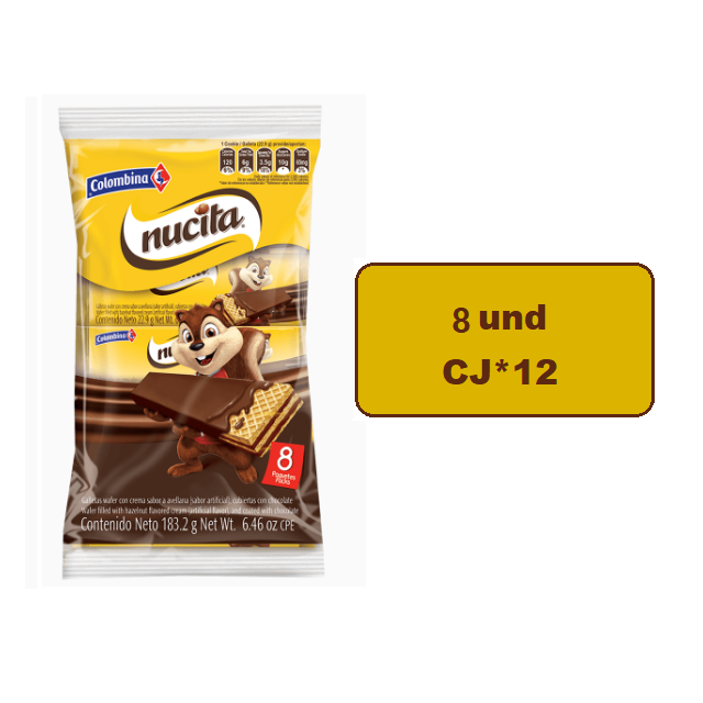 Nucita Wafer 183g Bols*8 und Cj*24
