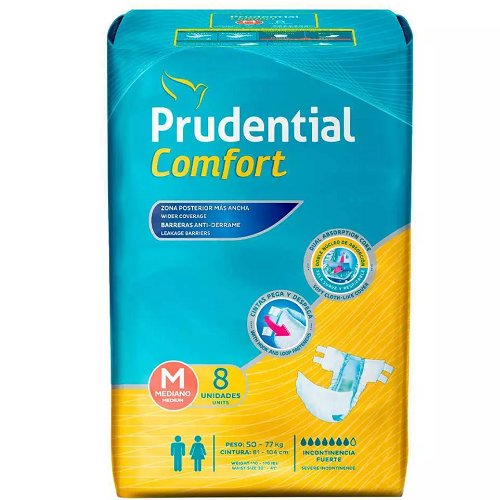 Prudental Pañal Adult Mediano*8 Pc*12