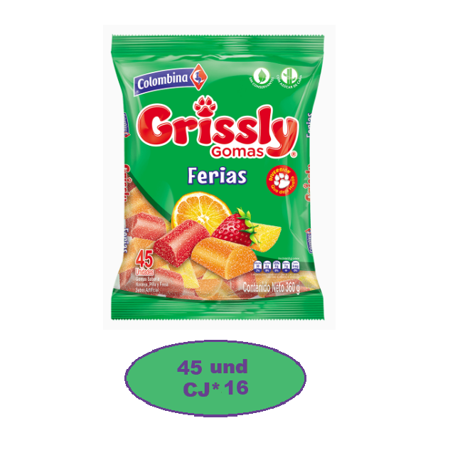 Grisly Gomas Ferias*45gr Caj*16