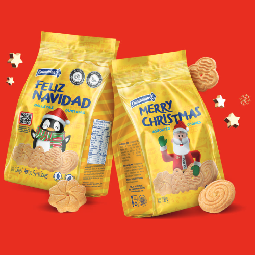 Galletas Feliz Navidad Bols Amar*150 g Cj*24