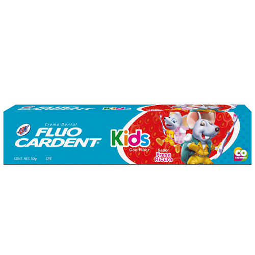 Fluo Cardent Kids Con Fluor*50g Cj*96