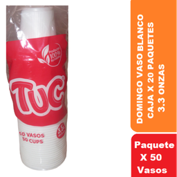 [2825] TUC Vaso Blanc*3.3 onz cj*60 Paquet