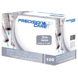 [2111] Jeringa Desechable Estéril  3mL Aguja 21G*1 1/2"