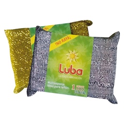 [2297] LUBA Esponja Oro Plata*U D*12 Pc*144u