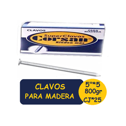 [3117] CORSAN Clavo Para Madera*5"X5mm Cj25
