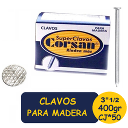 [4002] CORSAN Clavo Para Madera*3-1/2"X8mm Cj50