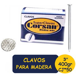 [4137] CORSAN Clavo Madera*3"X9mm Cj*50