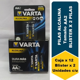 [2950] VARTA ALCALINA AA2 Blister*2u Cj*12